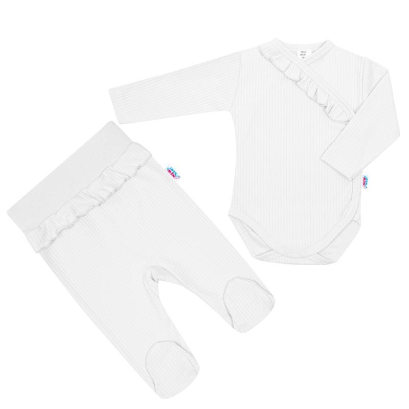 2-dielna dojčenská súprava New Baby Stripes bílá 80 (9-12m)