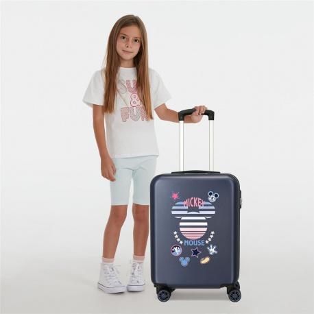 JOUMMA BAGS Luxusný detský ABS cestovný kufor MICKEY MOUSE Denim, 55x38x20cm, 34L, 3221722