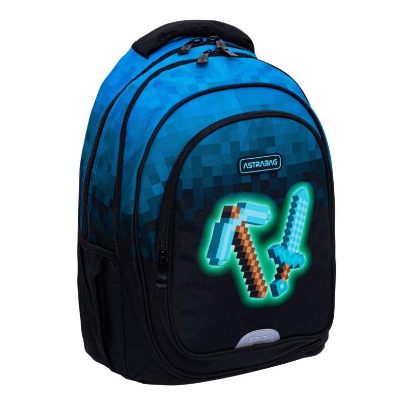 Školský batoh AstraBAG BLUE PIXEL, AB300, 502024093