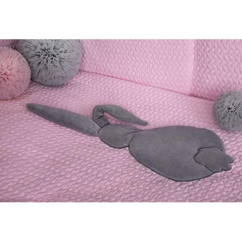 5-dielne posteľné obliečky Belisima Králiček 90/120 ružovo-sivé