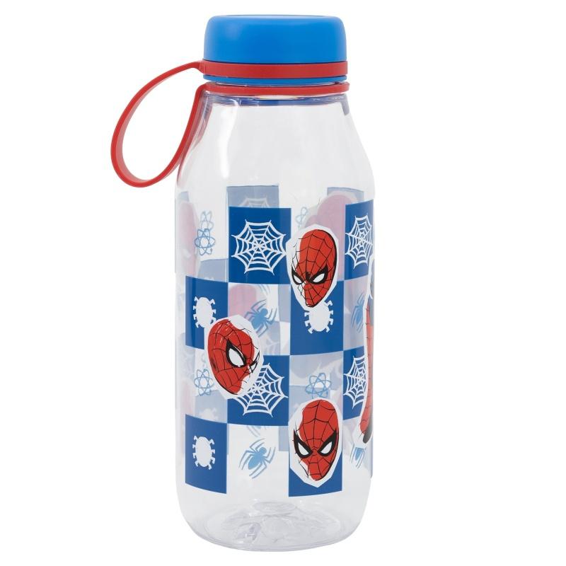 Plastová fľaša so silikónovým pútkom SPIDERMAN, 460ml, 74782