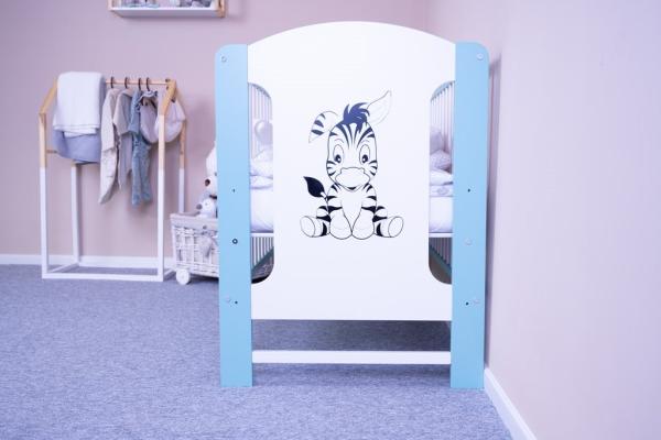 Detská postieľka New Baby ELSA Zebra bielo-mätová 2
