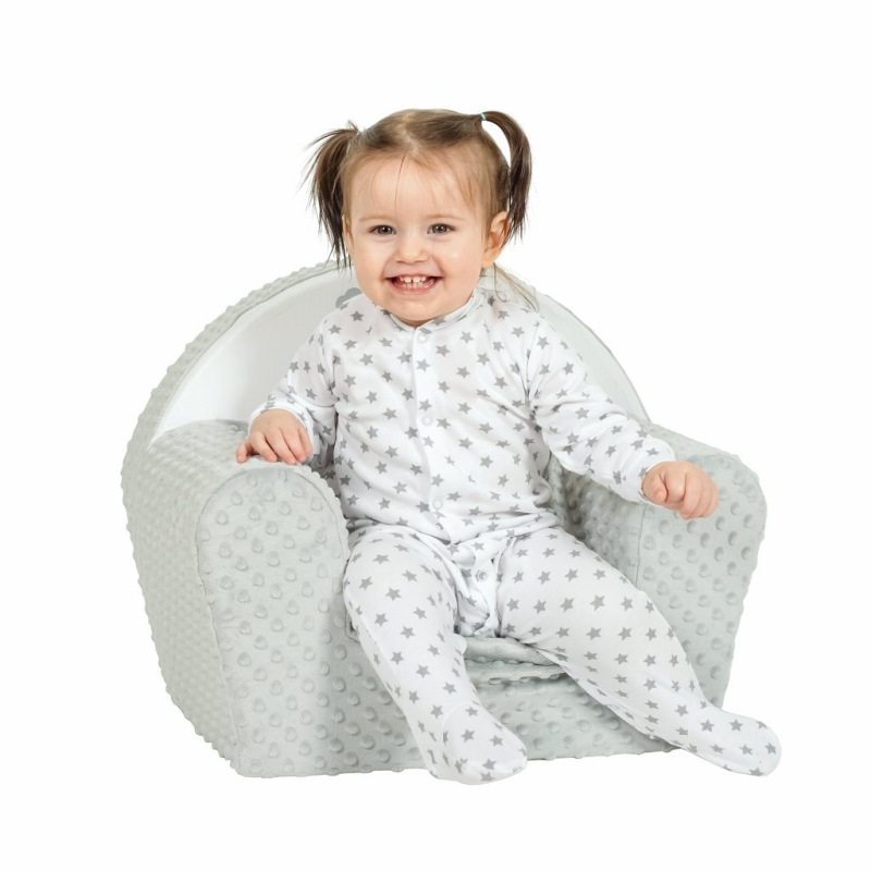 Detské kreslo z Minky New Baby Líška sivé 5