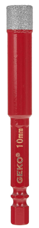 Diamantový vrták do gresu 10 mm, upnutie 6-HRAN, GEKO 1