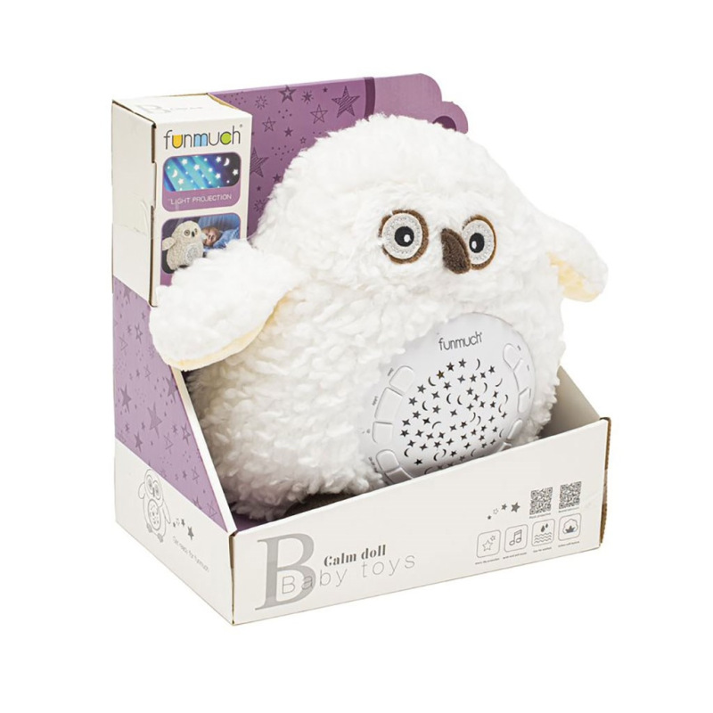 Plyšová sova s projektorom a hudbou Baby Mix 2