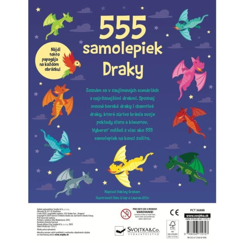 555 samolepiek - Draky 5