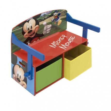 ARDITEX Detský drevený nábytok 3v1 MICKEY MOUSE (Lavička, Box na hračky, Stolík), WD14006