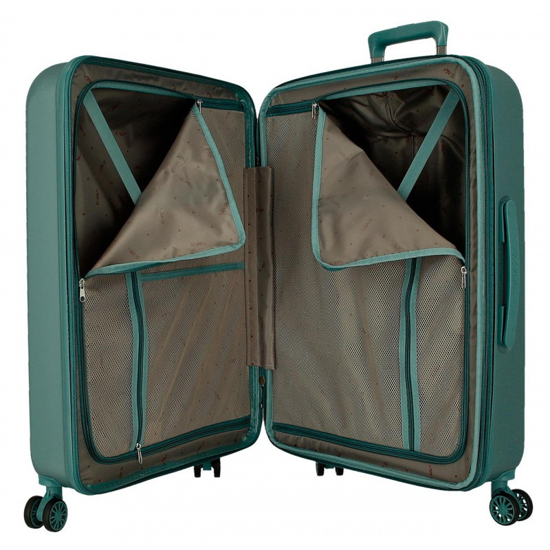 JOUMMA BAGS EL POTRO Vera Green, Sada luxusných ABS cestovných kufrov, 70/55cm, 5338923 4