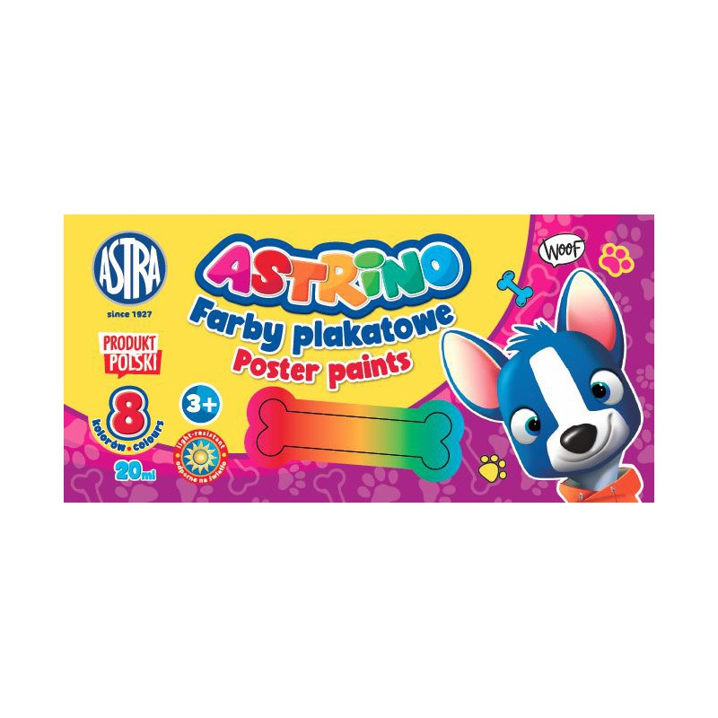 Školské temperové farby v kelímku Astrino, 8x20ml, 301221002 3