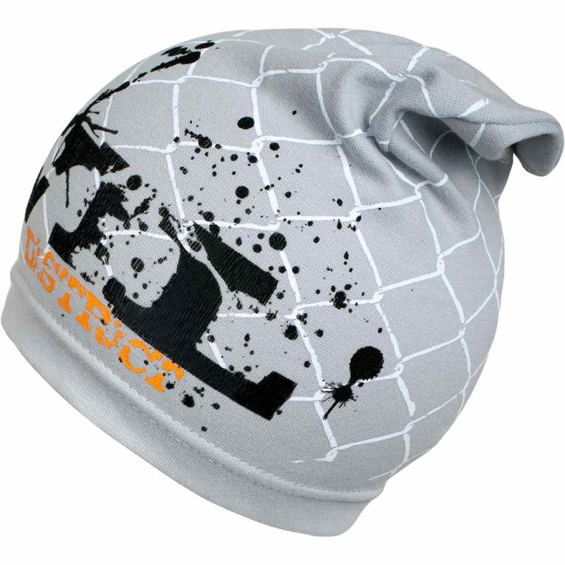 Jarná detská čiapočka New Baby s nápisom sivá 104 (3-4r) 1