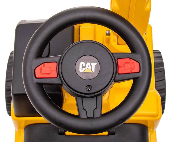 Detské odrážadlo rýpadlo so zvukom CAT Excavator Milly Mally žlté 5
