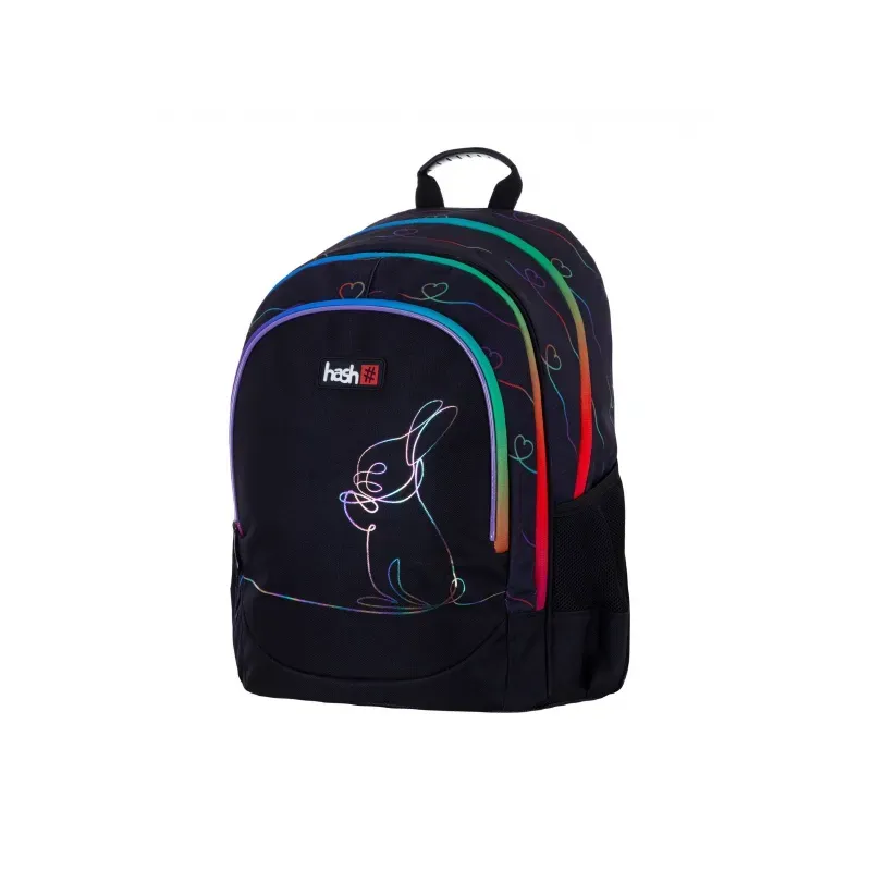 HASH Školský batoh pre prvý stupeň RAINBOW BUNNY, AB350, 502023106