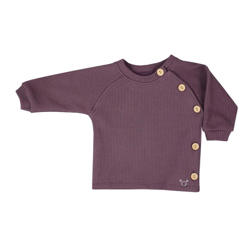 Dojčenské tričko s dlhým rukávom Koala Pure purple 62 (3-6m)