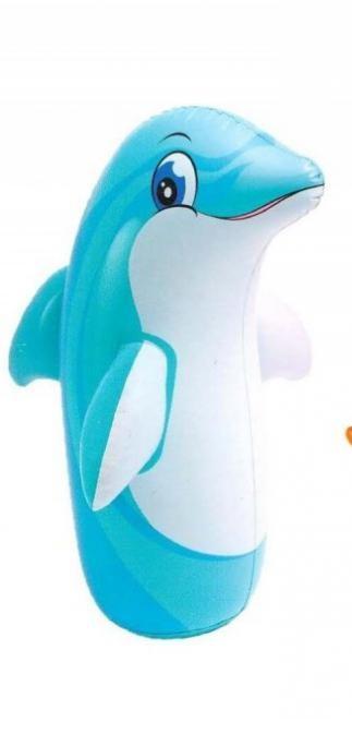3D Bop bag Intex 44669 nafukovacie zvieratko delfín modrá
