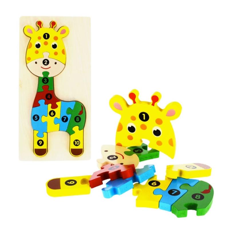 Drevené puzzle žirafa