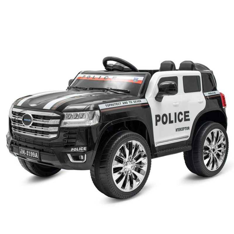 Detské elektrické autíčko Baby Mix Police 4x4 čierne (Poškodený obal)