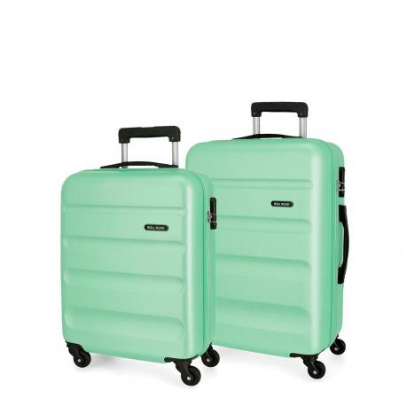 Sada ABS cestovných kufrov ROLL ROAD FLEX Turquesa, 55-65cm, 584956B