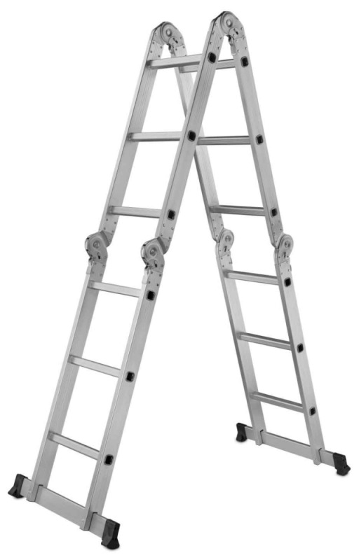 Rebrík štvordielny kĺbový 4 x 3 priečok, 370 cm, 10,8 kg, GEKO 1