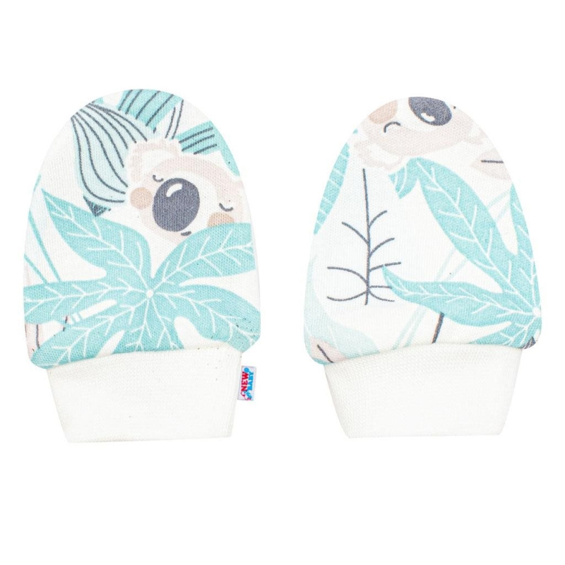 Dojčenský bavlnený set-capačky a rukavičky New Baby Lovely zelený Univerzálna 1