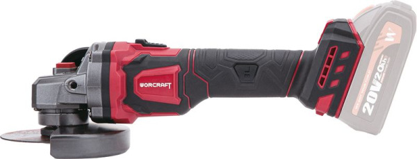 Brúska Worcraft CAG-S20LiBE-125, 125 mm, uhlová, s reguláciou otáčok, 20V Li-ion, bezuhlíková 1