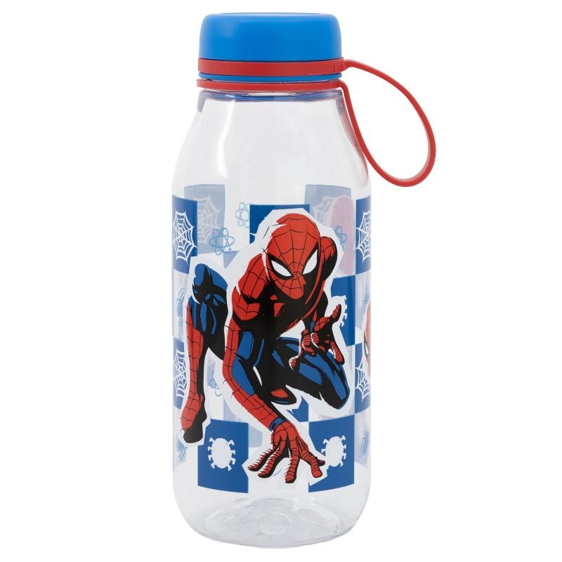 Plastová fľaša so silikónovým pútkom SPIDERMAN, 460ml, 74782