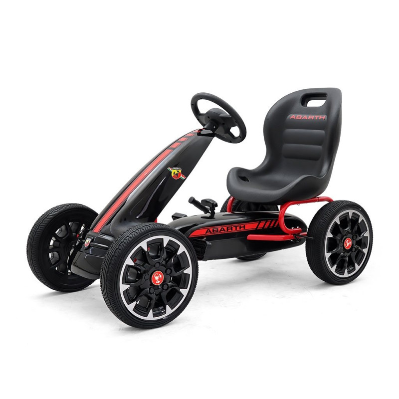 Detská šliapacia motokára Go-kart Milly Mally Abarth černá