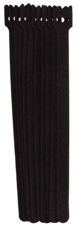 Páska čierna na suchý zips 210 mm x 12 mm, 10 ks, GEKO