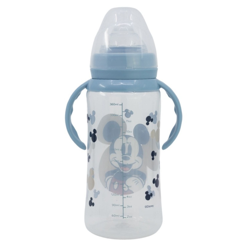 Dojčenská fľaša s rúčkami Mickey Mouse Baby Blue, 360ml, 10+, 10404 1