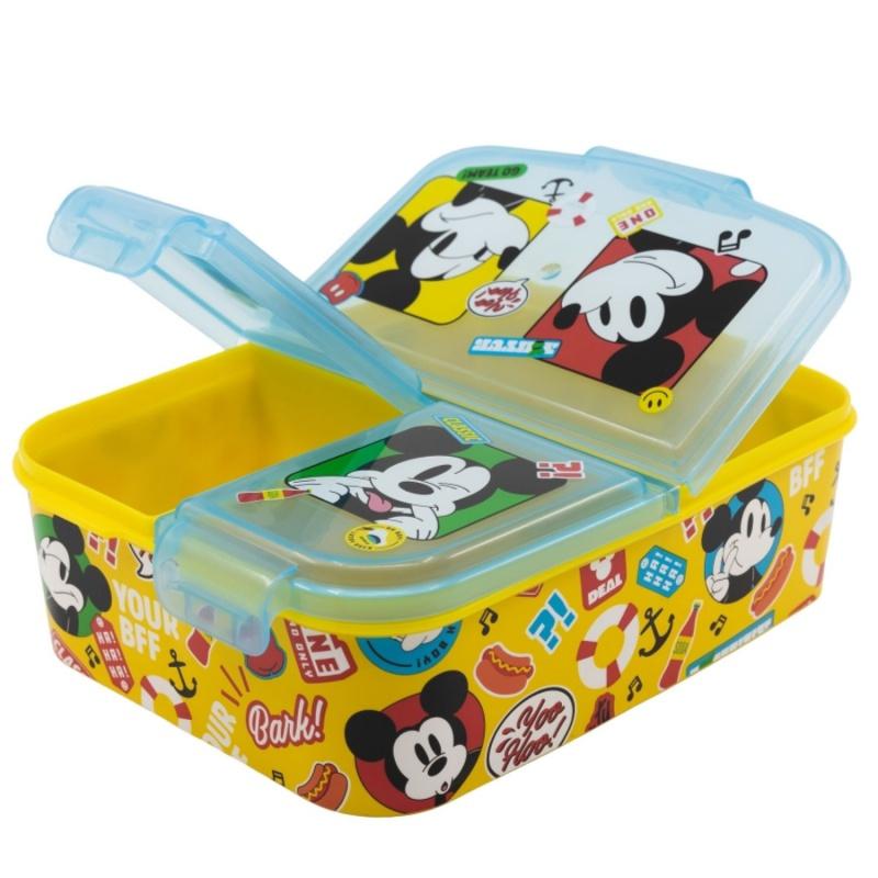 STOR Delený plastový box na desiatu Mickey Mouse Fun-Tastic, 74320