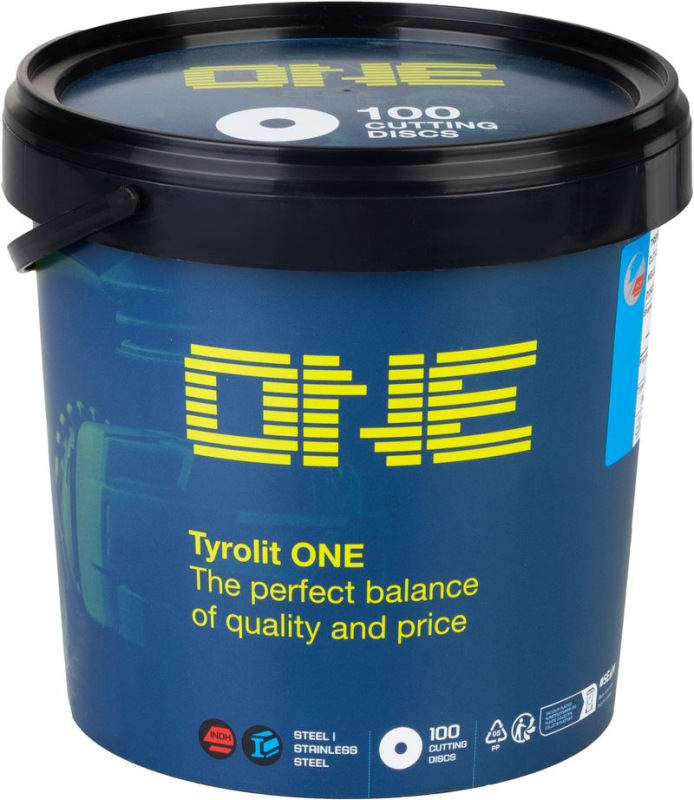 Kotúč Tyrolit ONE 125x1,0mm, 41, A60Q-BFO, oceľ/nerez, vedro bal. 100ks 2