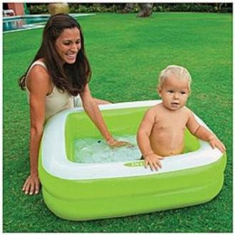 Detský bazénik štvorec Intex 57100 zelená 85x85x23 cm