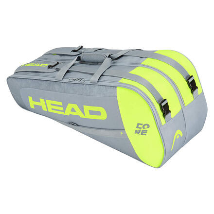 Head Core 6R Combi 2021 taška na rakety šedá-žltá 50 l 3