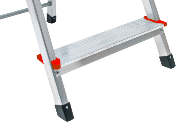 Schodíky hliníkové jednostranné - 4 stupne, 82 cm, nosnosť 120 kg, VASKO 1