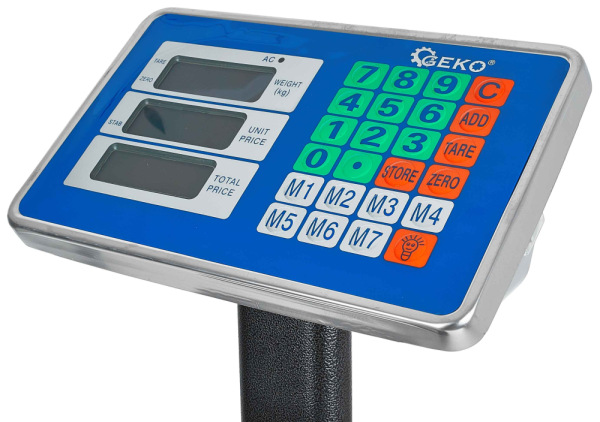 Digitálna plošinová váha do 300 kg, plocha váženia 40 x 50 cm, GEKO 1