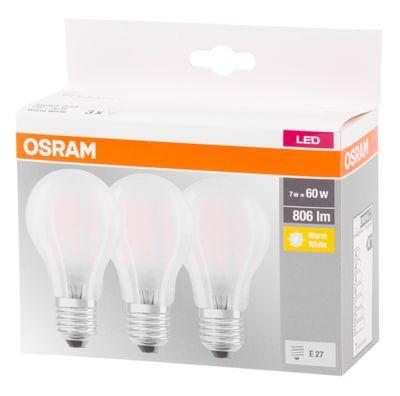 Žiarovka OSRAM® BASIC LED FIL Star (ean9290) CLASS A E27 060, 6,5W/827 2700K non-dim MULTIPACK, číra