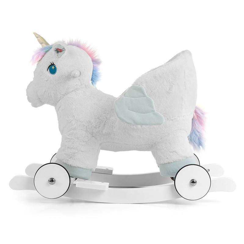 Hojdací koník s melódiou a kolieskami Milly Mally Polly Jednorožec 1