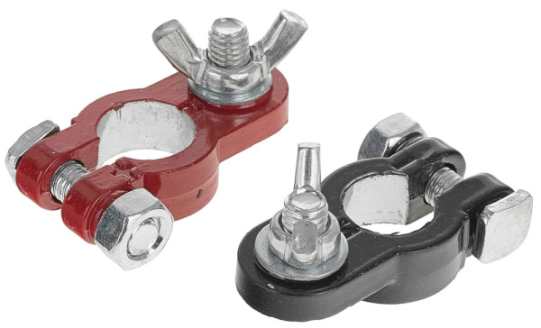 Sada hliníkových svoriek na auto batériu, 2 kusy, GEKO 2