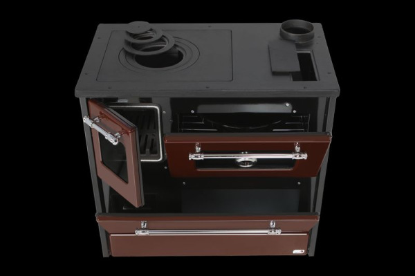 Sporák 701-G OMEGA Kuzine, 9,1 kW, so sklom, hnedý, pravý vývod 1