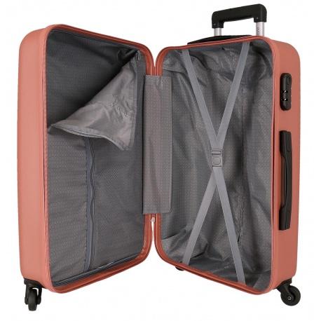 JOUMMA BAGS ABS Cestovný kufor ROLL ROAD FLEX Nude, 65x46x23cm, 56L, 584926C (medium)