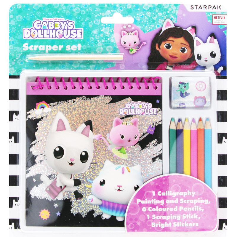 Zoškrabávací set Gabbys dollhouse