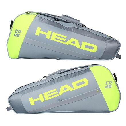 Head Core 6R Combi 2021 taška na rakety šedá-žltá 50 l 1