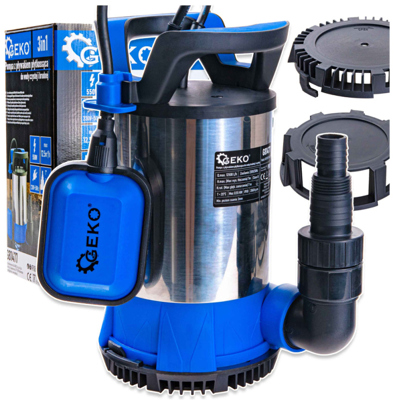 Čerpadlo na plytkú vodu 230 V/50 Hz, 12500 l/h, 550 W, GEKO 15
