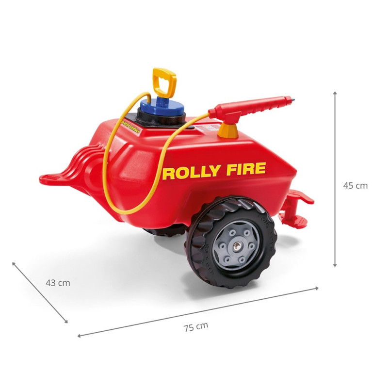 Cisternový voz s pumpou a striekačkou Rolly Toys Vacumax Fire červená 4
