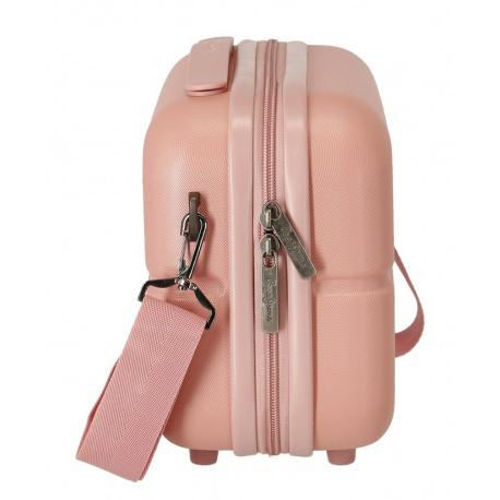 JOUMMA BAGS ABS kozmetický kufrík PEPE JEANS HIGHLIGHT Rosa Claro, 21x29x15cm, 9L, 7683924