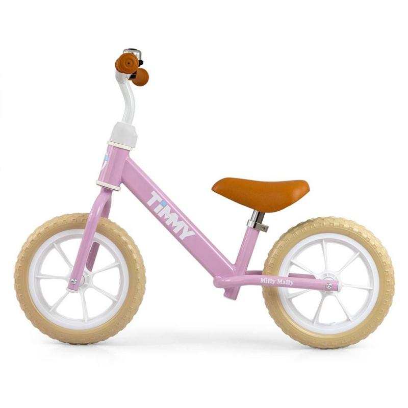 Detský balančný bicykel Milly Mally Timmy Pink