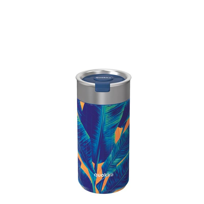 QUOKKA Boost, Nerezový termohrnček so sitkom BLUE JUNGLE, 400ml, 40070