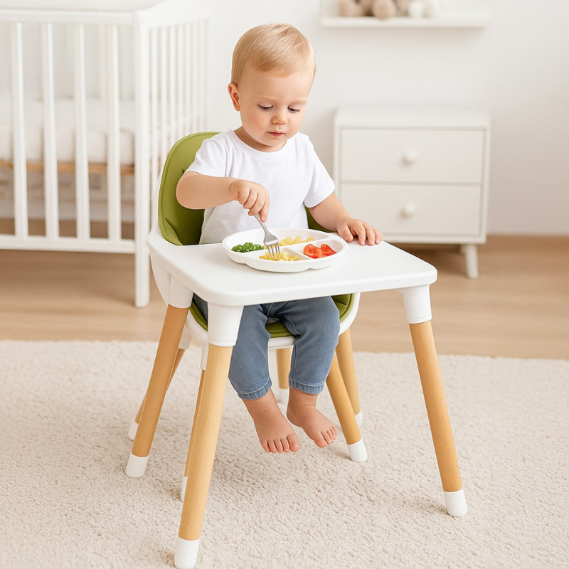 Jedálenská stolička 3v1 New Baby Grace green 4