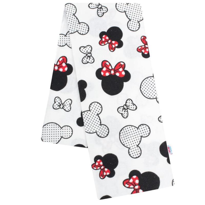 Flanelová plienka s potlačou New Baby biela Mickey & Minnie