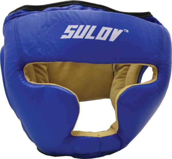 Chránič hlavy uzavretý SULOV, kožený, veľ. L, modrý