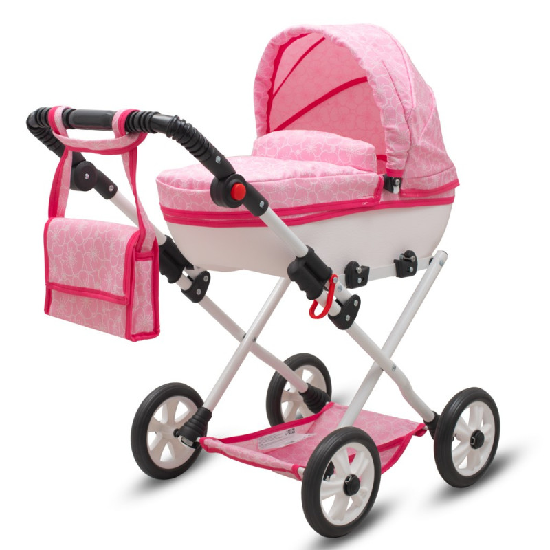 Luxusný detský kočík pre bábiky New Baby COMFORT ružový